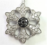 $3900 14K  3.9G Black Diamond(0.33ct) Necklace
