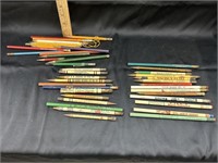Antique wooden advertising pencils