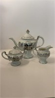 Vintage Norcrest Silver 25th Anniversary Tea Set