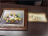 2 peices of Framed Signed Art