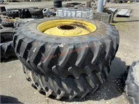 2- Firestone 20.8R42 Tires w/ Dual Rims