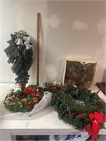 Christmas swags & wreaths etc-see pictures