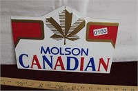 Tin Molson Canadian Sign
