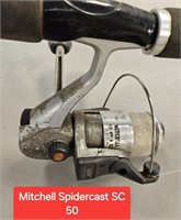 Mitchell Spidercast SC50 Rod & Reel 1 Piece 6 1/2'