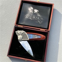Harley Davidson Style Knife in Case