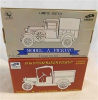 2 Paxton Illinois Liberty diecast banks in boxes: