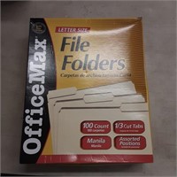 Almost a full box of letter size file folders