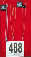(3) Swarovski Crystal Necklaces