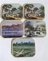 VINTAGE SOUTHERN COMFORT 5 PC COASTER SET