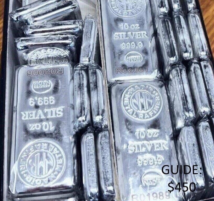 1 - 10ozt .999 Silver Bar - HIGH DEMAND