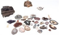 Large Lot Slab Cut Stones Minerals Geodes & More