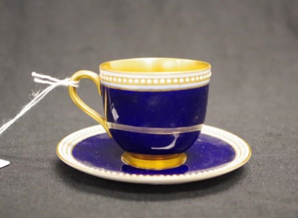 George V Royal Worcester coffee cup and saucer