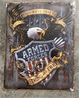 Armed Forces Military Metal Sign