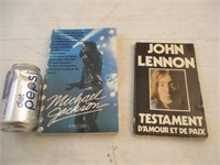 2 livres Michael Jackson et John Lennon