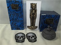 Gothic Candle Holder & Dragon Trinket Box - NEW