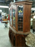 Two-piece western-style china cabinet
