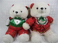 (2)Vintage 21" Christmas Bears 1986 KMart