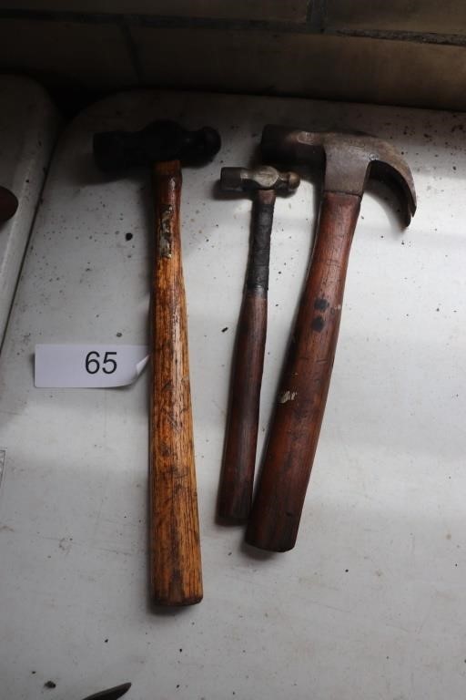 3 Hammers, 2 Marked Stanley