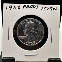 1962 PROOF WASHINGTON SILVER QUARTER