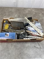 Wrenches, various hand tools, rulers, and other