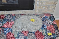 Ceramic Laying Cat and Mantle Cover