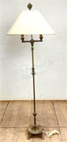 Antique Candlestick Style Floor Lamp W/ Shade
