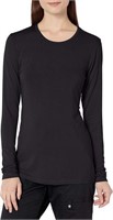 Cherokee Women's XS Long Sleeve Knit Shirt, Black,