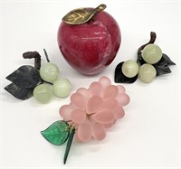 Alabaster Apple, Stone & Glass Fruit