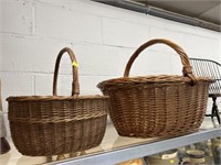 (2) Wicker Woven Baskets