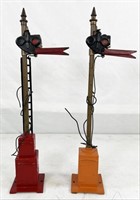 2pc Lionel 80 semaphore, 14.75" tall, 1926-1935