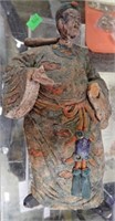 VINTAGE CHINESE TERRACOTTA FIGURE-SOME DAMAGE 10"