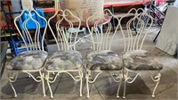 4 Metal Dining Chairs (seats not attached for