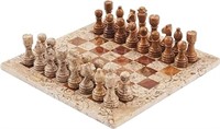 SEALED - Radicaln Marble Chess Set 12 Inches Red a