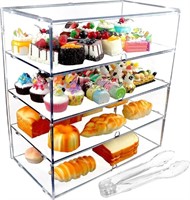 4 Tiers Clear Counter Top Bakery Display Case Past