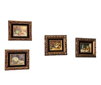 FOUR VINTAGE STILL LIFE PAINTINGS