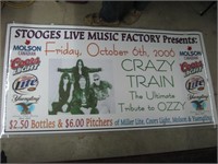 LARGE LAMINATED POSTER-CRAZY TRAIN W/BEER LOGOS!