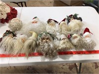 12 Santa head ornaments