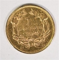1854 $1 PRINCESS HEAD TYPE 2 GOLD