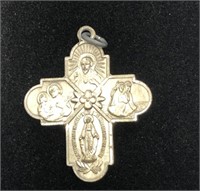 Sterling Silver Catholic Cross Pendant