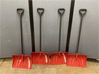 4 Suncast Plastic Snow Shovels 51" Long