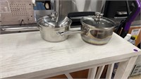 Two Lovley Stainless Steel Saucepans