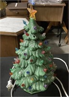 12” Lighted Ceramic Christmas Tree.