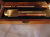 Quality Brass Flashlight in wooden case