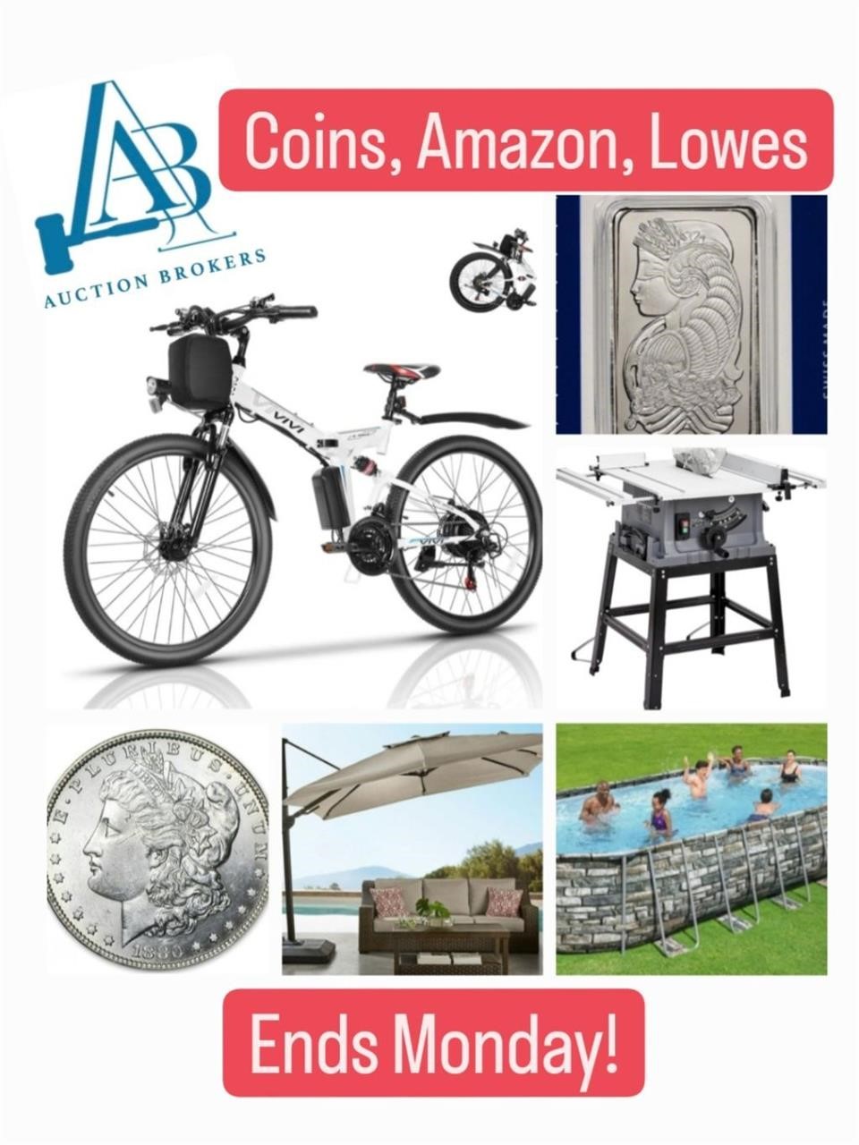 RARE COINS, LOWES, AMAZON, E-Bikes & More Ends 7-8