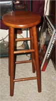 Wooden Bar Stool with No Cushion