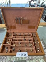 Vintage jewelry box jewelry cufflinks tie tacks