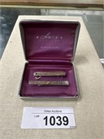 Vintage sterling silver tie bars with original