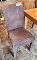 Suede Tall Back Upholstered Chair