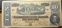 $10 Confederate States of America  Banknote RP