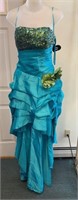 Turquoise Chicas Dress Sz Lg Style 1079
